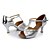 preiswerte Lateinamerikanische Schuhe-Damen Schuhe für den lateinamerikanischen Tanz Sandalen Maßgefertigter Absatz Paillette Paillette Silber / Innen / Leder