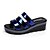 baratos Sandálias de mulher-Mulheres Sapatos Sintético Verão Conforto Sandálias Salto Robusto Peep Toe Preto / Vermelho / Azul