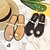 preiswerte Damenslipper &amp; Flip-Flops-Damen Schuhe Kunstleder Sommer Slippers &amp; Flip-Flops Walking Niedriger Heel Runde Zehe für Gold Schwarz