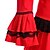 cheap Historical &amp; Vintage Costumes-Victorian Medieval 18th Century Vacation Dress Dress Party Costume Masquerade Prom Dress Women&#039;s Cotton Costume Red Vintage Cosplay Long Sleeve Long Length