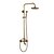 preiswerte Duscharmaturen-Duschsystem einstellen - Regenfall Duschsystem Keramisches Ventil Bath Shower Mixer Taps / Messing / Zwei Griffe Drei Löcher