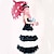 billige Anime-kostumer-Inspireret af En del Perona Anime Cosplay Kostumer Japansk Cosplay Kostumer Kjoler Vintage Uden ærmer Kjole Hat Til Dame