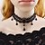 cheap Choker Necklaces-Women&#039;s Choker Necklace Tassel Fringe Drop Ladies Tassel Vintage Fashion Lace Resin Black Necklace Jewelry For Party Daily Cosplay Costumes