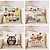 cheap Throw Pillows-4 pcs Cotton / Linen Pillow Cover / Pillow Case, Novelty / Animal / Owl Vintage / Casual / Retro