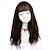cheap Synthetic Trendy Wigs-Synthetic Wig Wavy Style With Bangs Wig Medium Length Flaxen Chestnut Brown Ash Brown Brown Grey Synthetic Hair Women&#039;s With Bangs Brown Gray Wig