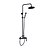cheap Outdoor Shower Fixtures-Shower System Set - Rainfall Vintage / Retro Oil-rubbed Bronze Shower System / Brass / Two Handles Two Holes