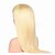 billige Blondeparykker med menneskehår-Remy Menneskehår Helblonde Parykk stil Brasiliansk hår Rett Parykk 130% Hair Tetthet med baby hår Naturlig hårlinje Afroamerikansk parykk 100 % håndknyttet Dame Medium Lengde Lang Blondeparykker med