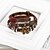 baratos Pulseiras para Homem-Homens Enrole Pulseiras Pulseiras de couro Pele Natureza Fashion Pulseiras Jóias Marron Para Ocasião Especial Presente Esportes