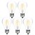 levne LED filament žárovky-BRELONG® 5pcs 4 W 300 lm LED žárovky s vláknem A60(A19) 4 LED korálky COB Stmívatelné Teplá bílá / Bílá 200-240 V / 5 ks