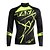 tanie Męskie zestawy odzieżowe-Fastcute Męskie Długi rękaw Koszulka i spodnie z szelkami na rower - Yellow / Green Rower Zestawy odzieży, 3D PAD, Oddychający, Odvádí pot
