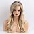 cheap Human Hair Capless Wigs-Human Hair Blend Wig Long Wavy Layered Haircut With Bangs Wavy Ombre Side Part Machine Made Women&#039;s Yellow