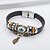 abordables Bracelet Homme-Bracelets en cuir Homme Cuir Naturel Mode Bracelet Bijoux Noir Irrégulier pour Occasion spéciale Cadeau Sports