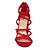 halpa Naisten sandaalit-Naisten Sandaalit Kesä Vetoketjuilla Paksu korko Avokkaat Kangas Musta Punainen