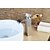 baratos Torneiras de Lavatório de Casa de Banho-Faucet Set - Cascata Níquel Escovado Conjunto Central Monocomando e Uma AberturaBath Taps