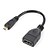 cheap HDMI Cables-HDMI V1.3 to Micro HDMI V1.3 M/F Cable OD 4.0mm Black(0.15M)