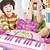 baratos Instrumentos de Brinquedo-Acessório para Casa de Boneca Teclado Eletrônico Piano Diversão Plásticos Para Crianças Para Meninas
