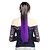 cheap Hair Pieces-neitsi 1pcs 22 115g striaght wrap around ponytail hair extensions synthetic ombre t purple