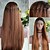 cheap Premium Synthetic Lace Wigs-Synthetic Lace Front Wig Straight Straight Lace Front Wig Long Black / Medium Browm Synthetic Hair Women&#039;s Ombre Hair Dark Roots Natural Hairline Brown / African American Wig