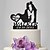 cheap Wedding Party Cake Toppers-Romance Wedding Figurine Plastic Classic Couple 1 pcs Black