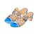 cheap Women&#039;s Sandals-Women&#039;s Crystal Sandals Glitter / PU(Polyurethane) Summer Slingback Sandals Walking Shoes Chunky Heel Pointed Toe / Open Toe Sparkling Glitter Black / Dark Blue / Royal Blue / EU39