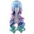 preiswerte Trendige synthetische Perücken-Synthetische Perücken Wellen Wellen Asymmetrischer Haarschnitt Perücke Lang Blau Synthetische Haare Damen Natürlicher Haaransatz Blau