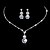 cheap Jewelry Sets-Women&#039;s AAA Cubic Zirconia Drop Earrings Choker Necklace Bridal Jewelry Sets Elegant Fashion Cubic Zirconia Silver Earrings Jewelry Silver For Wedding Anniversary Party Evening Engagement