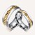 olcso Gyűrűk-Páros Band Ring Gyűrű - 18 karátos futtatott arany, Titanium Acél Vintage, minimalista stílusú, Elegáns Ékszerek Arany Kompatibilitás Esküvő Parti Évforduló Ajándék Napi 6 / 7 / 8 / 9 / 10