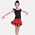 tanie Stroje do tańca latynoskiego-Taniec latynoamerykański Outfits Dla dzieci Wydajność Bawełna Mléčné vlákno Fałdki Marszczenia Z krótkim rękawem Naturalny Spódnice Top