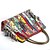 cheap Handbag &amp; Totes-Women&#039;s Bags Cowhide Tote Split Joint Color Block Stripes Snakeskin Retro Event / Party Rainbow