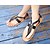 halpa Miesten sandaalit-Miehet Sandaalit Kevät Tekonahka Mikrokuitu Valkoinen Musta Vaalean ruskea Tasapohja