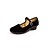 cheap Women&#039;s Heels-Women&#039;s Flats Embroided Shoes Chunky Heel Round Toe Buckle Fabric Comfort / Light Soles Walking Shoes Spring / Fall Black / Daily / Dress