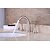 cheap Bathroom Sink Faucets-Faucet Set - Clawfoot Nickel Brushed Widespread Two Handles Three HolesBath Taps