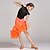 abordables Tenues de danse enfants-Danse latine Tenue Utilisation Spandex / Viscose Fleur / Cristaux / Stras Sans Manches Taille moyenne Collant / Combinaison / Jupe
