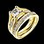voordelige Ring-Dames Bandring / Ring / Verlovingsring Goud Titanium Staal Rond Dames / Ongewoon / Uniek ontwerp Kerstcadeaus / Bruiloft / Feest Kostuum juwelen / Ringen Set / patiencespel