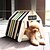 cheap Dog Beds &amp; Blankets-Cat Dog Mattress Pad Bed Bed Blankets Teepee Tipi Mats &amp; Pads Wood Fabric Tent Stripes Stripe