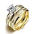 preiswerte Ringe-Damen Bandring / Ring / Verlobungsring Gold Titanstahl Kreisförmig damas / Simple Style / Modisch Weihnachts Geschenke / Hochzeit / Party Modeschmuck / Ringe Set