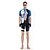 זול ערכות בגדי גברים-Kooplus בגדי ריקוד גברים יוניסקס שרוולים קצרים חולצת ג&#039;רסי ומכנס קצר ביב לרכיבה - שחור עיקול אופנייים מכנסיים קצרים עם כתפיות ג&#039;רזי שורטים (מכנסיים קצרים) מרופדים, נושם 3D לוח ייבוש מהיר פוליאסטר