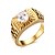 זול טבעות-בגדי ריקוד גברים טבעת זירקונה מעוקבת זהב זירקוניה מעוקבת פלדת טיטניום עגול קלסי אלגנטית וינטאג&#039; חתונה יוֹם הַשָׁנָה תכשיטים / תודה / יומי