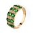 baratos Anéis-Anel Esmeralda Sintética Verde Escuro Zircão Liga senhoras Original Fashion 6 7 8 9 10 / Mulheres