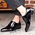 levne Pánské oxfordky-Pánské Společenské boty Tisk Oxfords Fashion Boots Jaro / Podzim Svatební Party Kancelář a kariéra Oxfordské Chůze mikrovlákno Černá / Červená / Modrá / Rozdělení