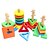 baratos Blocos de Montar-Blocos de Construir Quebra-Cabeça Jogos de Madeira Brinquedos de pesca Brinquedo Educativo Conjunto de construção de brinquedos Classificador de forma de brinquedo 24 pcs Peixes compatível De madeira