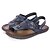 Недорогие Мужские сандалии-Для мужчин Сандалии Удобная обувь Лето Резина Пряжки На плоской подошве Темно-синий Коричневый Хаки Менее 2,5 см