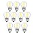 voordelige LED-gloeilampen-BRELONG® 10 stuks 4 W LED-gloeilampen 300 lm E27 G45 4 LED-kralen COB Dimbaar Warm wit Wit 200-240 V