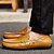olcso Bebújós cipők férfiaknak-Férfi Komfortos pulóverek Bőr Nyár Kényelmes Papucsok &amp; Balerinacipők Fekete / Barna / Kék