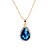 abordables Conjuntos de joyas-Mujer Circonita Cristal Chapado en Oro Conjunto de joyas 1 Collar 1 Par de Pendientes - Euramerican Estilo lindo Moda Gota Azul Juego de