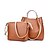お買い得  バッグセット-女性用 バッグ PU バッグセット 2個の財布セット のために ブラック / ワイン / Brown / グレー