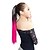 cheap Hair Pieces-neitsi 1pcs 22 115g striaght wrap around ponytail hair extensions synthetic ombre t rose