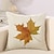 cheap Floral &amp; Plants Style-Simple Leaves 4 pcs Pillow Cover, Rustic Square Traditional Classic Cotton / Faux Linen Home Sofa Decorative Outdoor Cushion for Sofa Couch Bed Chair