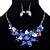cheap Jewelry Sets-Women&#039;s Jewelry Set Leaf Flower Fashion Euramerican Earrings Jewelry Purple / Blue For Party