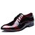 cheap Men&#039;s Oxfords-Men&#039;s Oxfords Dress Shoes Business Classic British Wedding Party &amp; Evening Office &amp; Career Walking Shoes Leather Wear Proof Black Red Blue Fall Spring / Pointed Toe